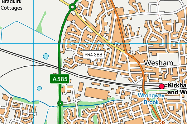 PR4 3BB map - OS VectorMap District (Ordnance Survey)