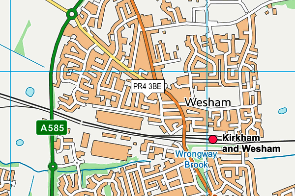 PR4 3BE map - OS VectorMap District (Ordnance Survey)