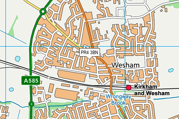 PR4 3BN map - OS VectorMap District (Ordnance Survey)