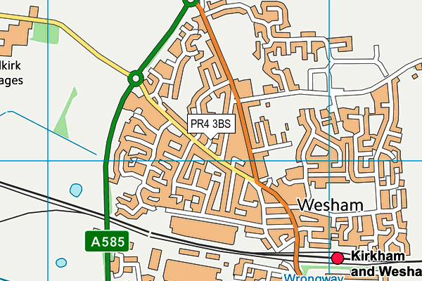 PR4 3BS map - OS VectorMap District (Ordnance Survey)