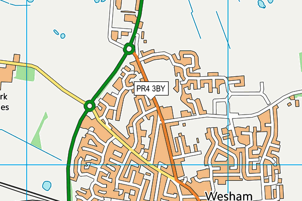 PR4 3BY map - OS VectorMap District (Ordnance Survey)