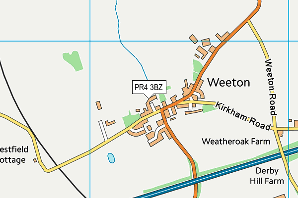 PR4 3BZ map - OS VectorMap District (Ordnance Survey)