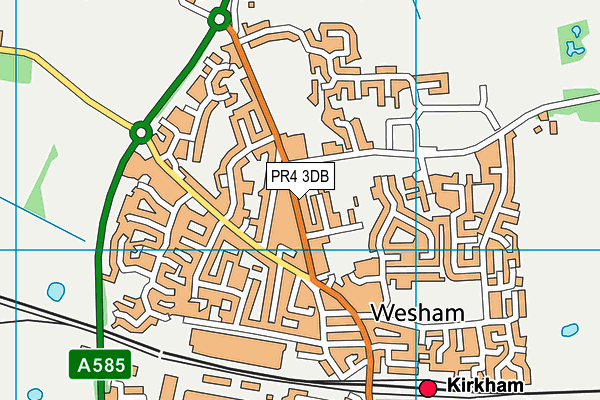 PR4 3DB map - OS VectorMap District (Ordnance Survey)