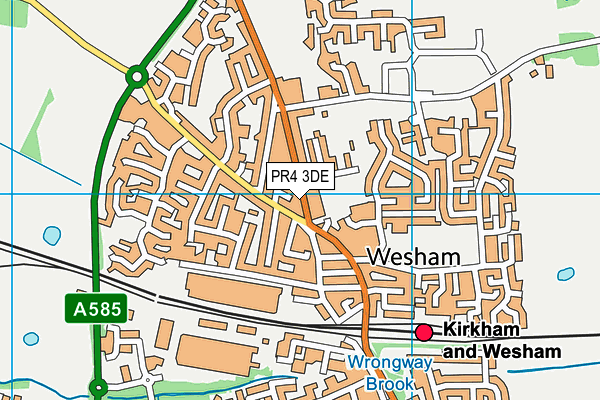 PR4 3DE map - OS VectorMap District (Ordnance Survey)