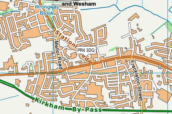 PR4 3DQ map - OS VectorMap District (Ordnance Survey)