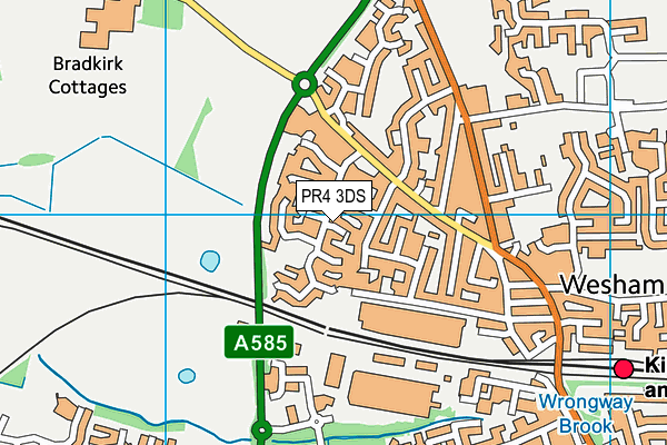 PR4 3DS map - OS VectorMap District (Ordnance Survey)