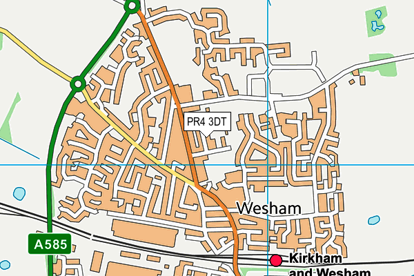 PR4 3DT map - OS VectorMap District (Ordnance Survey)