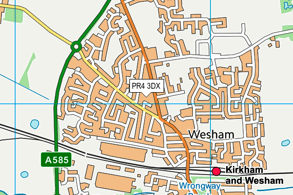 PR4 3DX map - OS VectorMap District (Ordnance Survey)