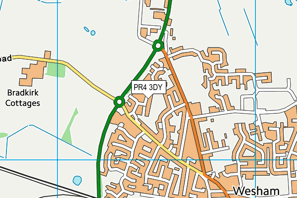 PR4 3DY map - OS VectorMap District (Ordnance Survey)