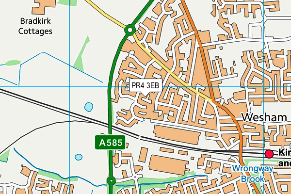 PR4 3EB map - OS VectorMap District (Ordnance Survey)