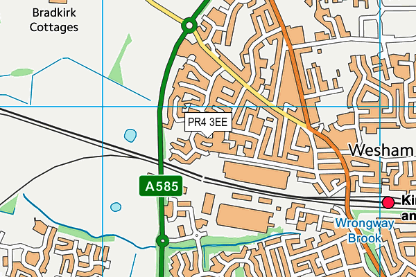 PR4 3EE map - OS VectorMap District (Ordnance Survey)