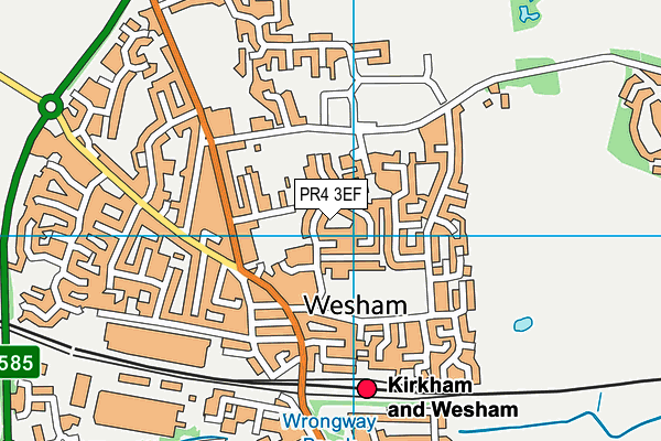PR4 3EF map - OS VectorMap District (Ordnance Survey)