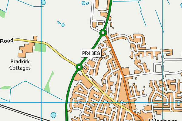 PR4 3EG map - OS VectorMap District (Ordnance Survey)