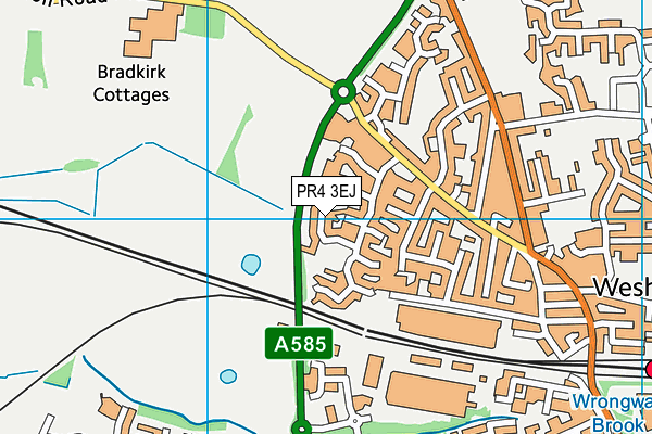 PR4 3EJ map - OS VectorMap District (Ordnance Survey)