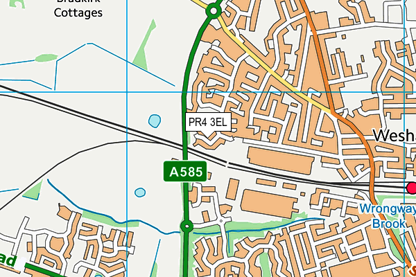 PR4 3EL map - OS VectorMap District (Ordnance Survey)