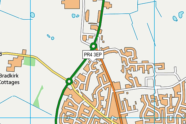 PR4 3EP map - OS VectorMap District (Ordnance Survey)