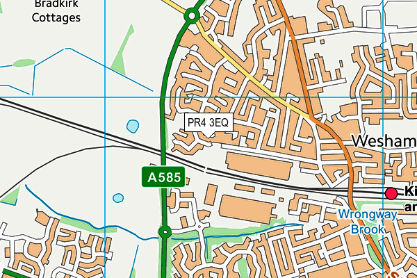PR4 3EQ map - OS VectorMap District (Ordnance Survey)