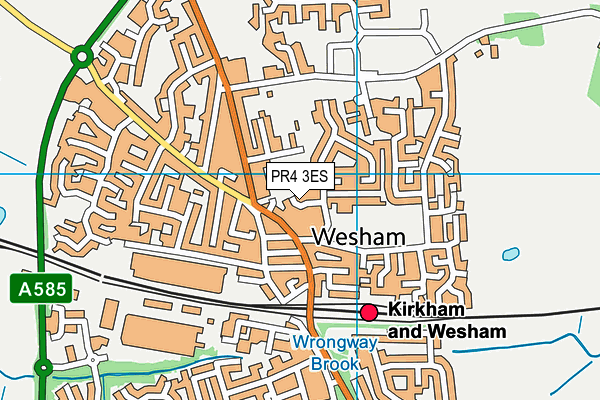 PR4 3ES map - OS VectorMap District (Ordnance Survey)