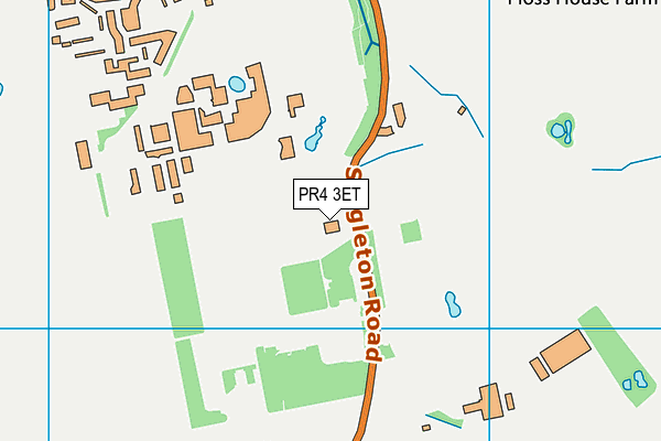 PR4 3ET map - OS VectorMap District (Ordnance Survey)