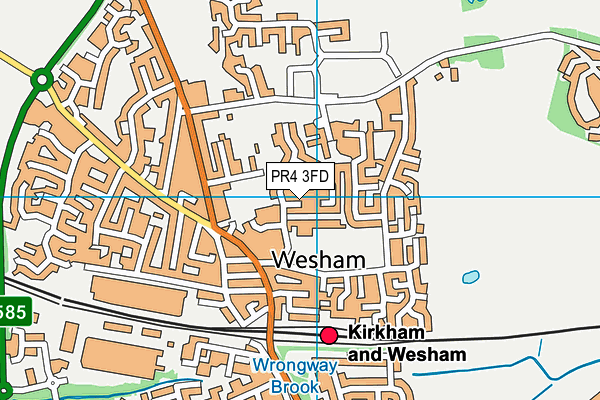 PR4 3FD map - OS VectorMap District (Ordnance Survey)