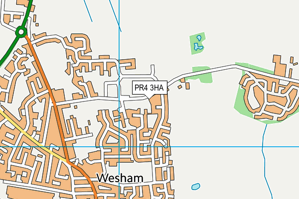 St Joseph's Catholic Primary School, Medlar-with-Wesham map (PR4 3HA) - OS VectorMap District (Ordnance Survey)
