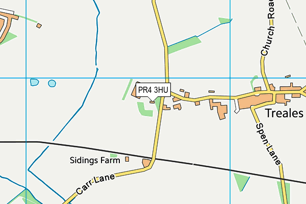 PR4 3HU map - OS VectorMap District (Ordnance Survey)