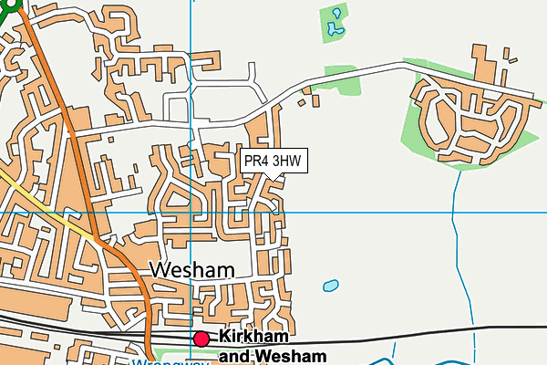 PR4 3HW map - OS VectorMap District (Ordnance Survey)