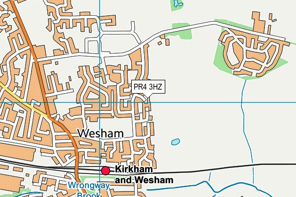 PR4 3HZ map - OS VectorMap District (Ordnance Survey)