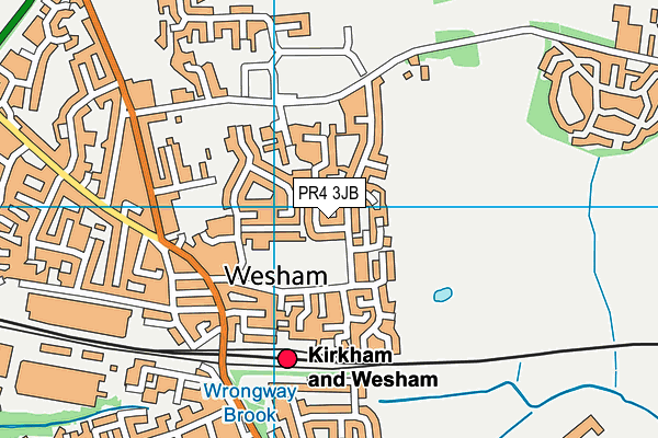 PR4 3JB map - OS VectorMap District (Ordnance Survey)