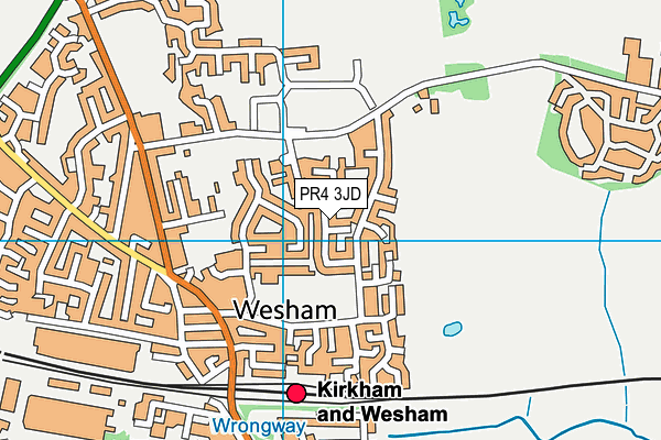 PR4 3JD map - OS VectorMap District (Ordnance Survey)