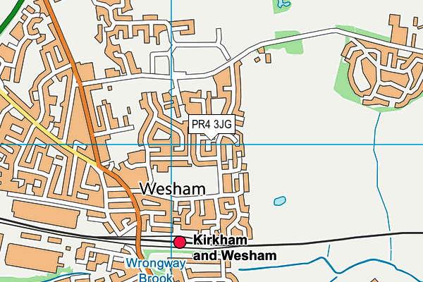 PR4 3JG map - OS VectorMap District (Ordnance Survey)