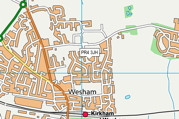 PR4 3JH map - OS VectorMap District (Ordnance Survey)