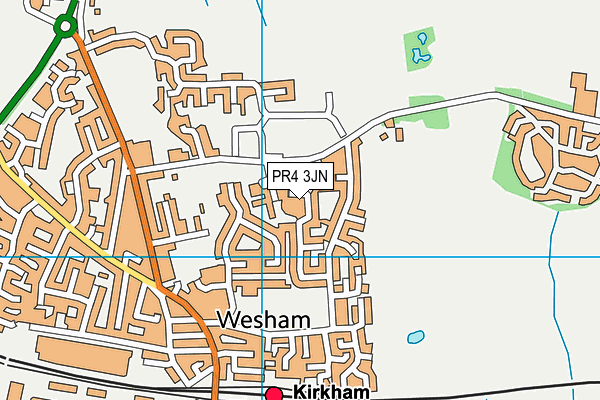 PR4 3JN map - OS VectorMap District (Ordnance Survey)