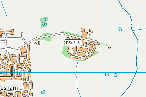 PR4 3JS map - OS VectorMap District (Ordnance Survey)