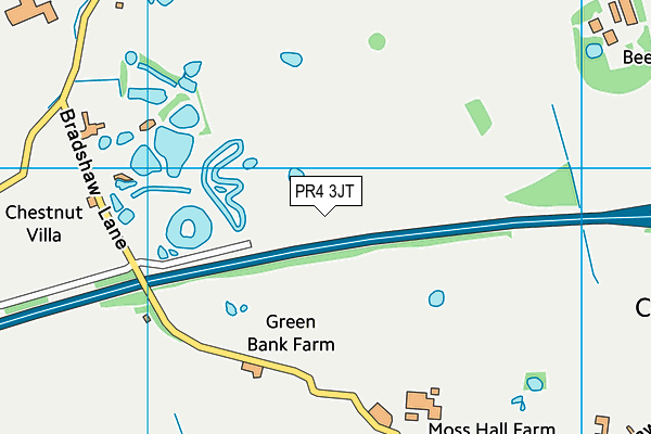 PR4 3JT map - OS VectorMap District (Ordnance Survey)