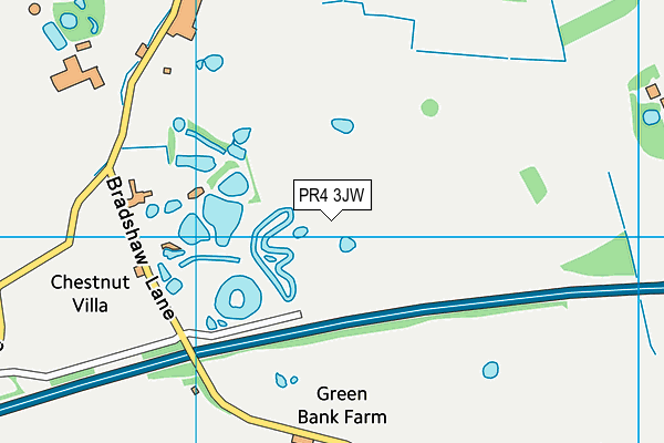 PR4 3JW map - OS VectorMap District (Ordnance Survey)