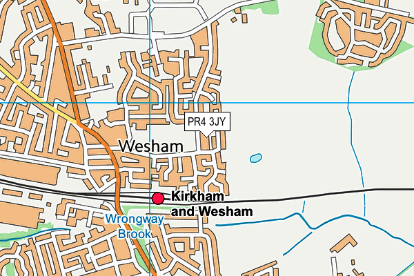 PR4 3JY map - OS VectorMap District (Ordnance Survey)