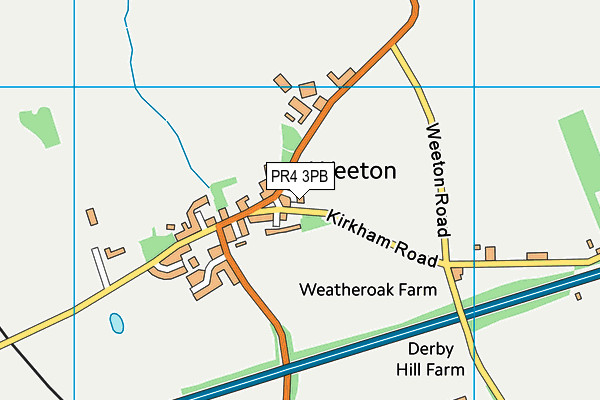 PR4 3PB map - OS VectorMap District (Ordnance Survey)