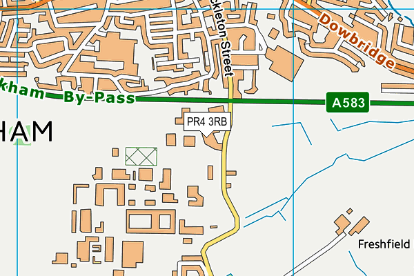 PR4 3RB map - OS VectorMap District (Ordnance Survey)