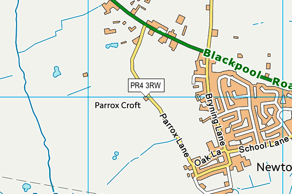 PR4 3RW map - OS VectorMap District (Ordnance Survey)