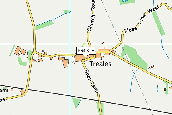 PR4 3TE map - OS VectorMap District (Ordnance Survey)