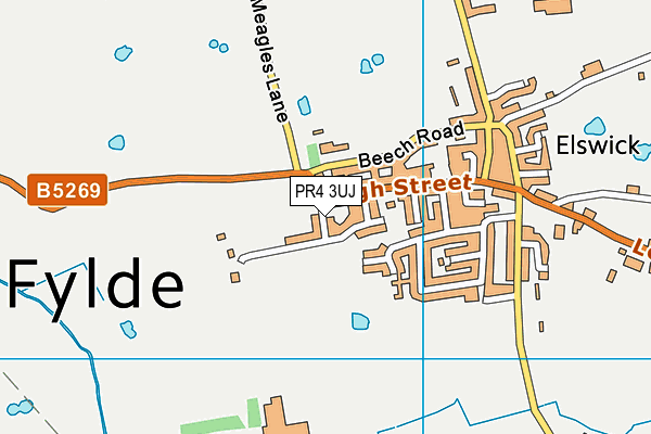 PR4 3UJ map - OS VectorMap District (Ordnance Survey)