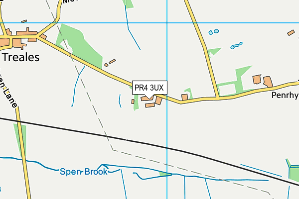 PR4 3UX map - OS VectorMap District (Ordnance Survey)