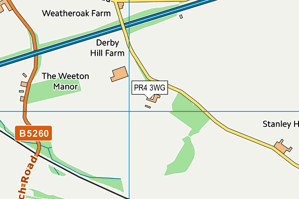 PR4 3WG map - OS VectorMap District (Ordnance Survey)