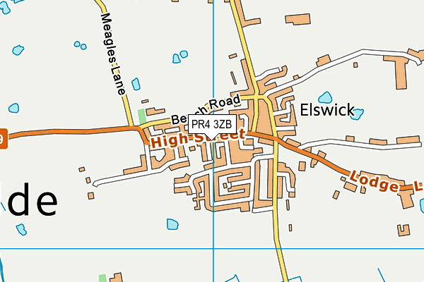 PR4 3ZB map - OS VectorMap District (Ordnance Survey)