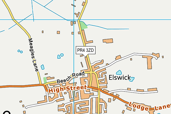 PR4 3ZD map - OS VectorMap District (Ordnance Survey)