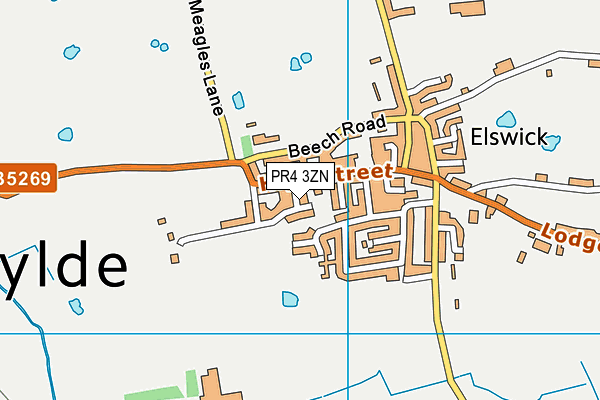 PR4 3ZN map - OS VectorMap District (Ordnance Survey)