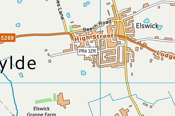 PR4 3ZR map - OS VectorMap District (Ordnance Survey)