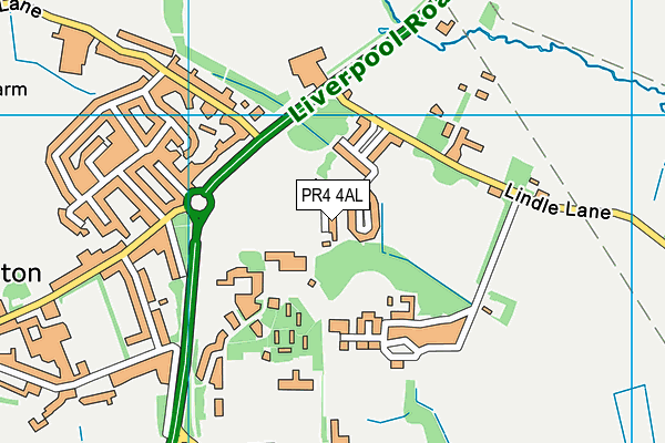 PR4 4AL map - OS VectorMap District (Ordnance Survey)