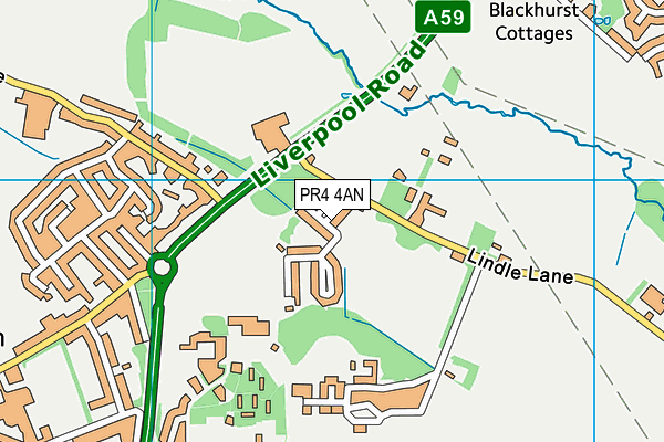 PR4 4AN map - OS VectorMap District (Ordnance Survey)